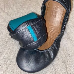 Metallic Pewter Tiek Ballet Flats